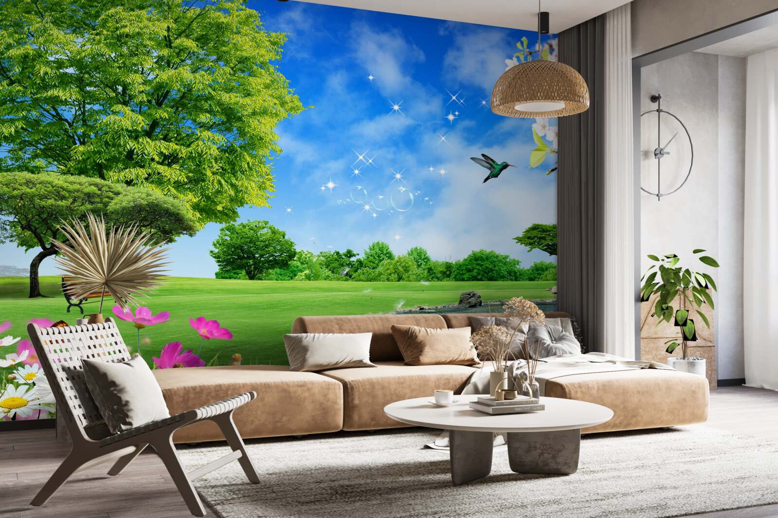 Fototapeta zapierający dech w piersiach panoramiczny widok na lato