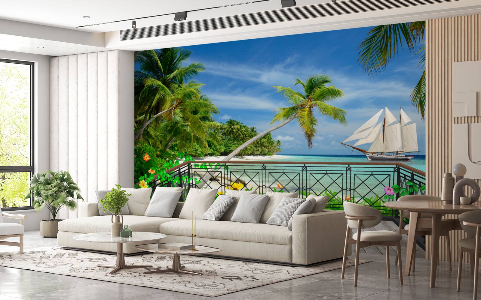 Fototapeta brzeg morza z balkonem