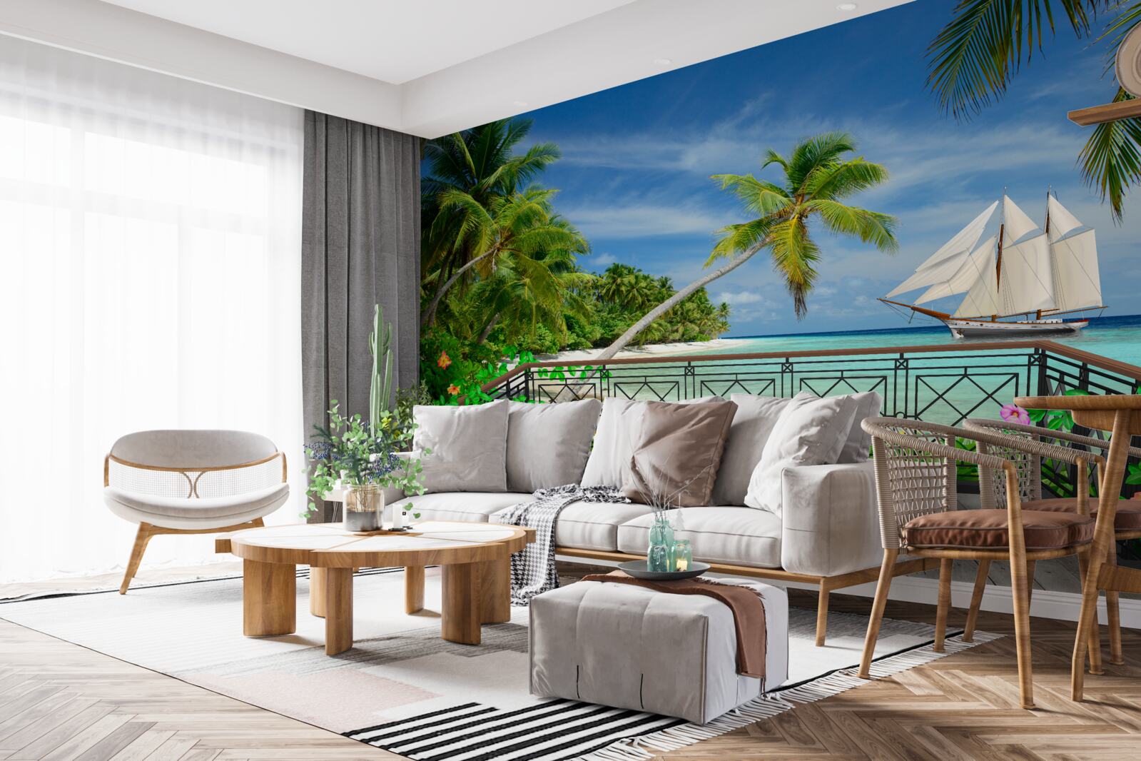 Fototapeta brzeg morza z balkonem