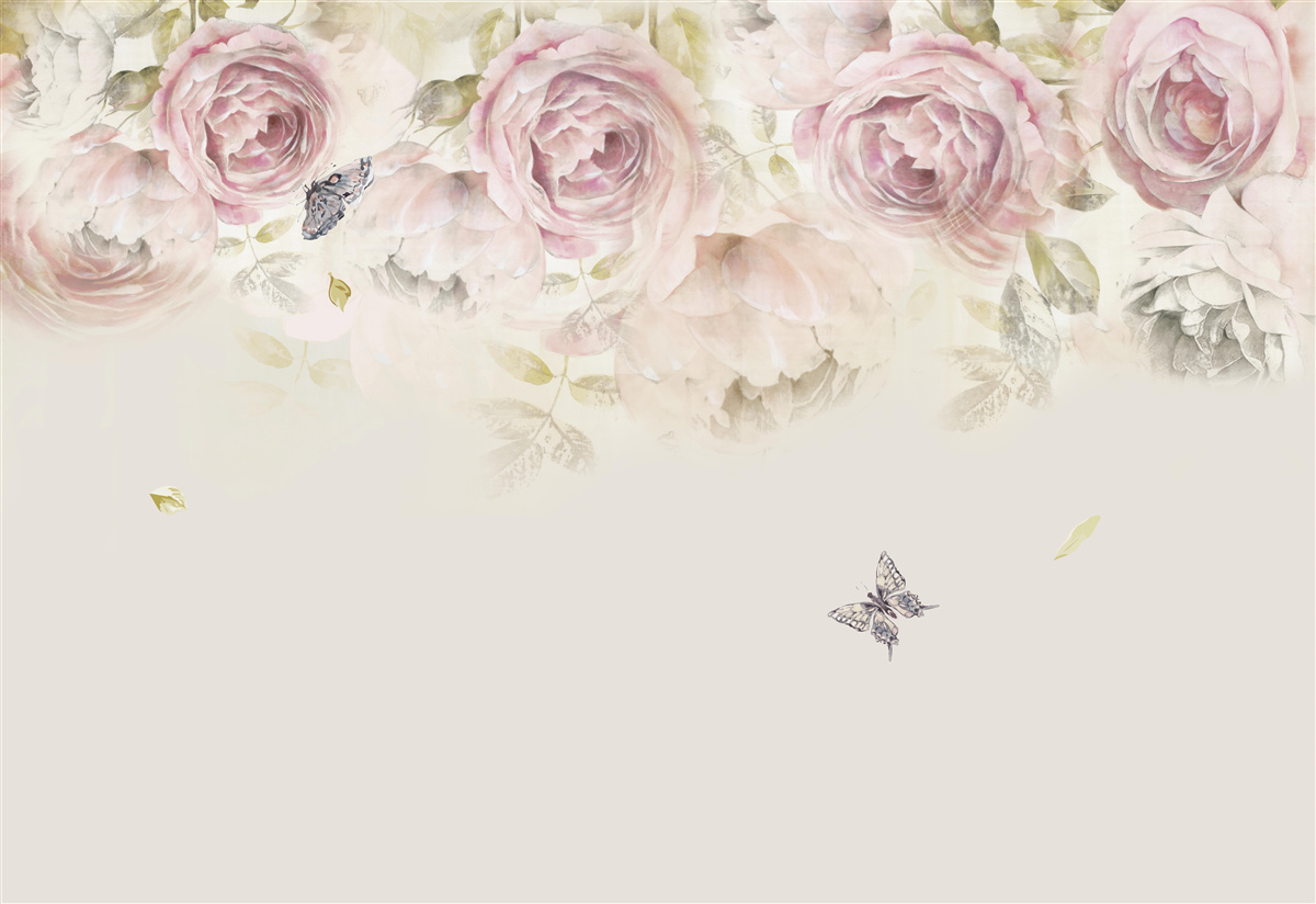 Fototapeta wieniec z obfitych róż