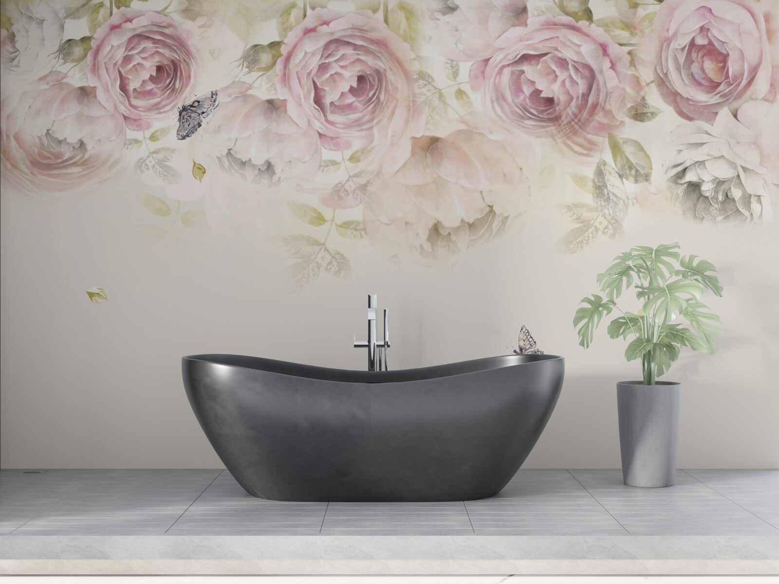 Fototapeta wieniec z obfitych róż