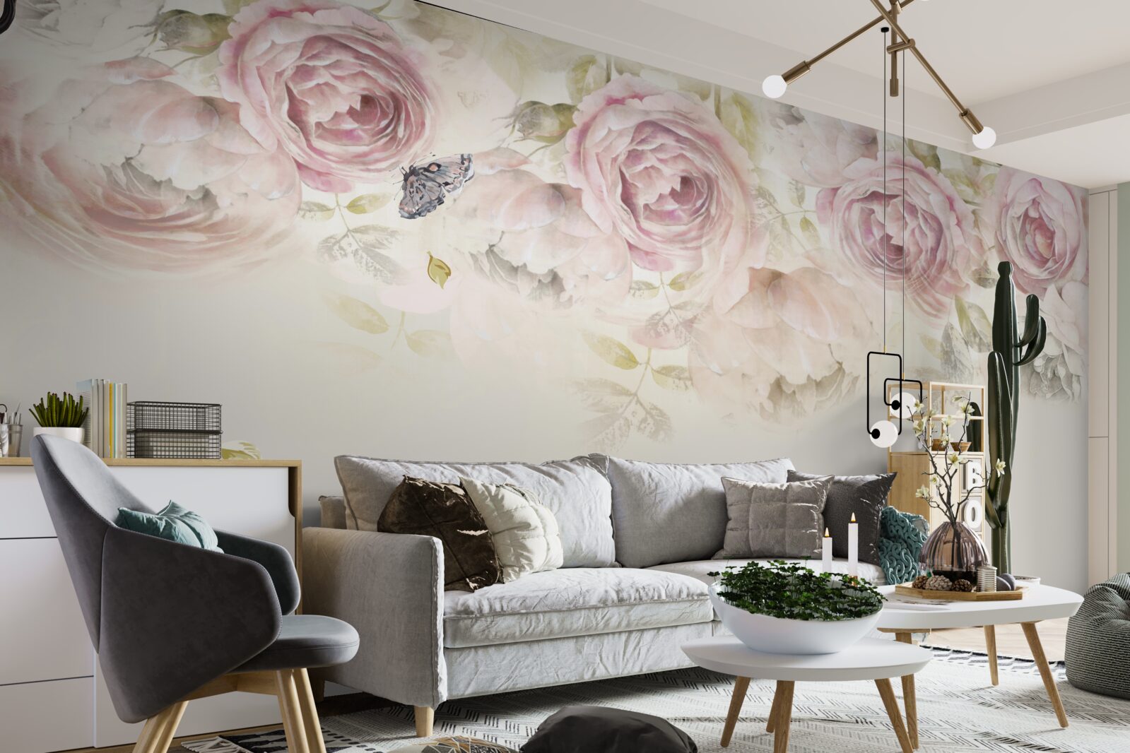 Fototapeta wieniec z obfitych róż