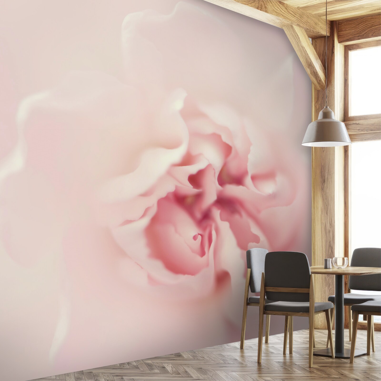 Fototapeta szczegółowy obraz serca różowego kwiatu