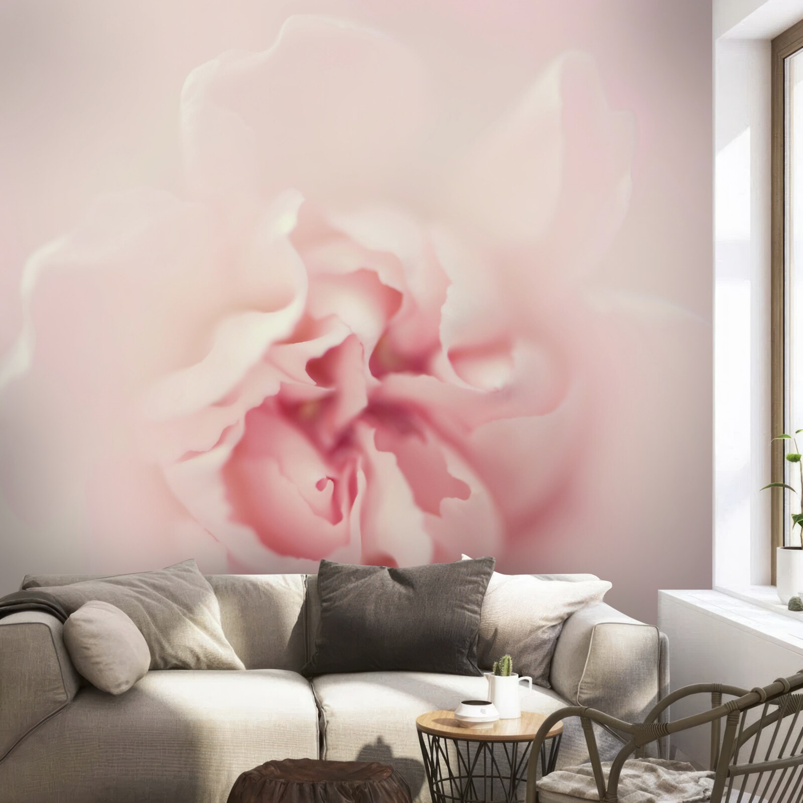 Fototapeta szczegółowy obraz serca różowego kwiatu