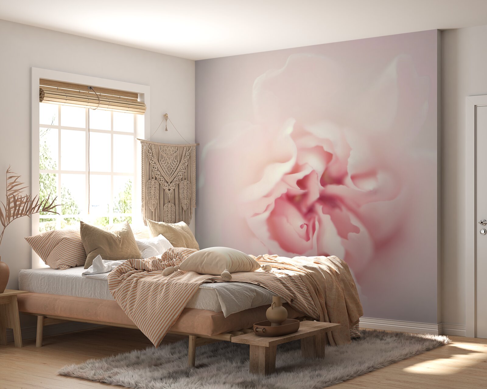 Fototapeta szczegółowy obraz serca różowego kwiatu