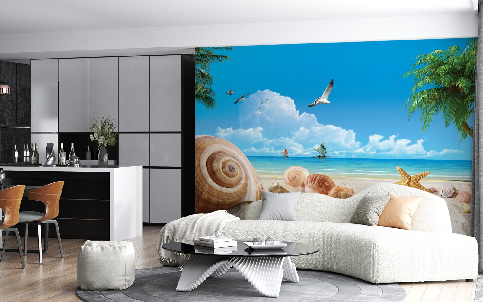 Fototapeta muszle na wybrzeżu morskim