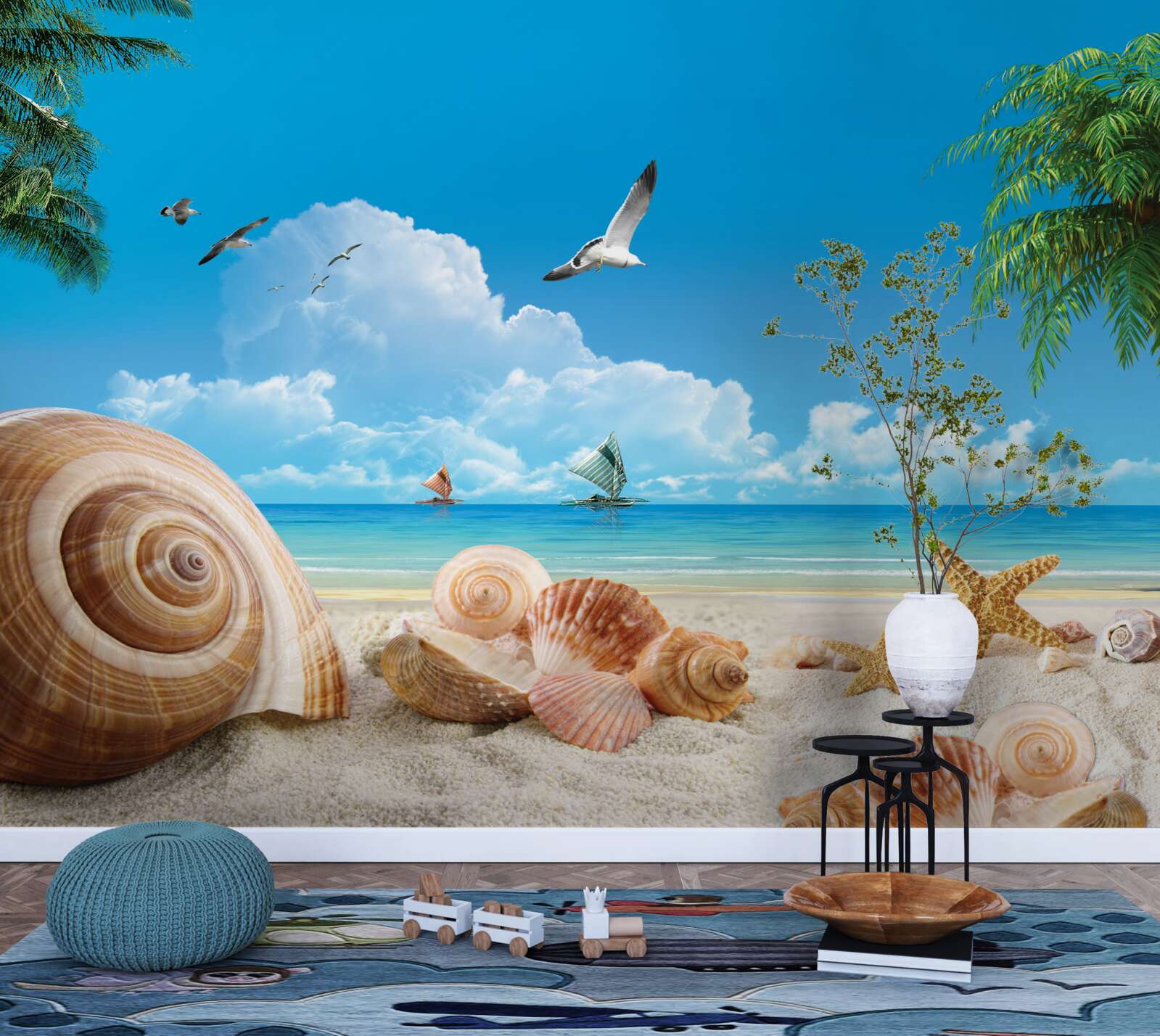 Fototapeta muszle na wybrzeżu morskim