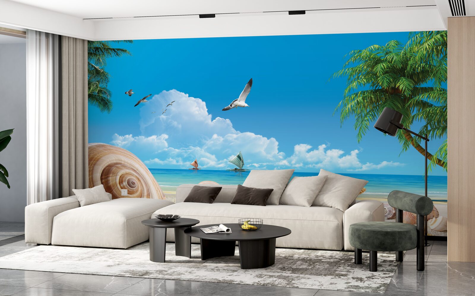 Fototapeta muszle na wybrzeżu morskim