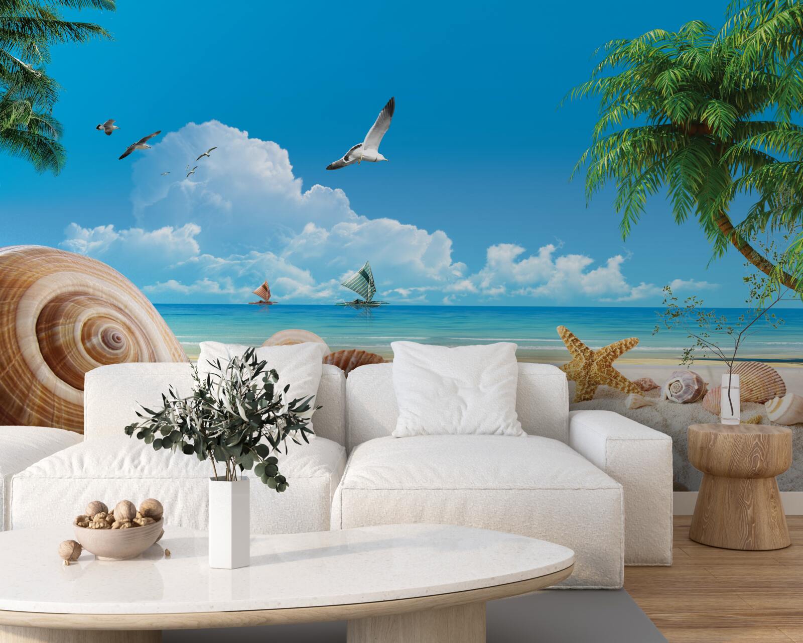 Fototapeta muszle na wybrzeżu morskim