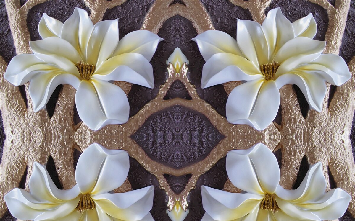 Fototapeta duże białe kwiaty