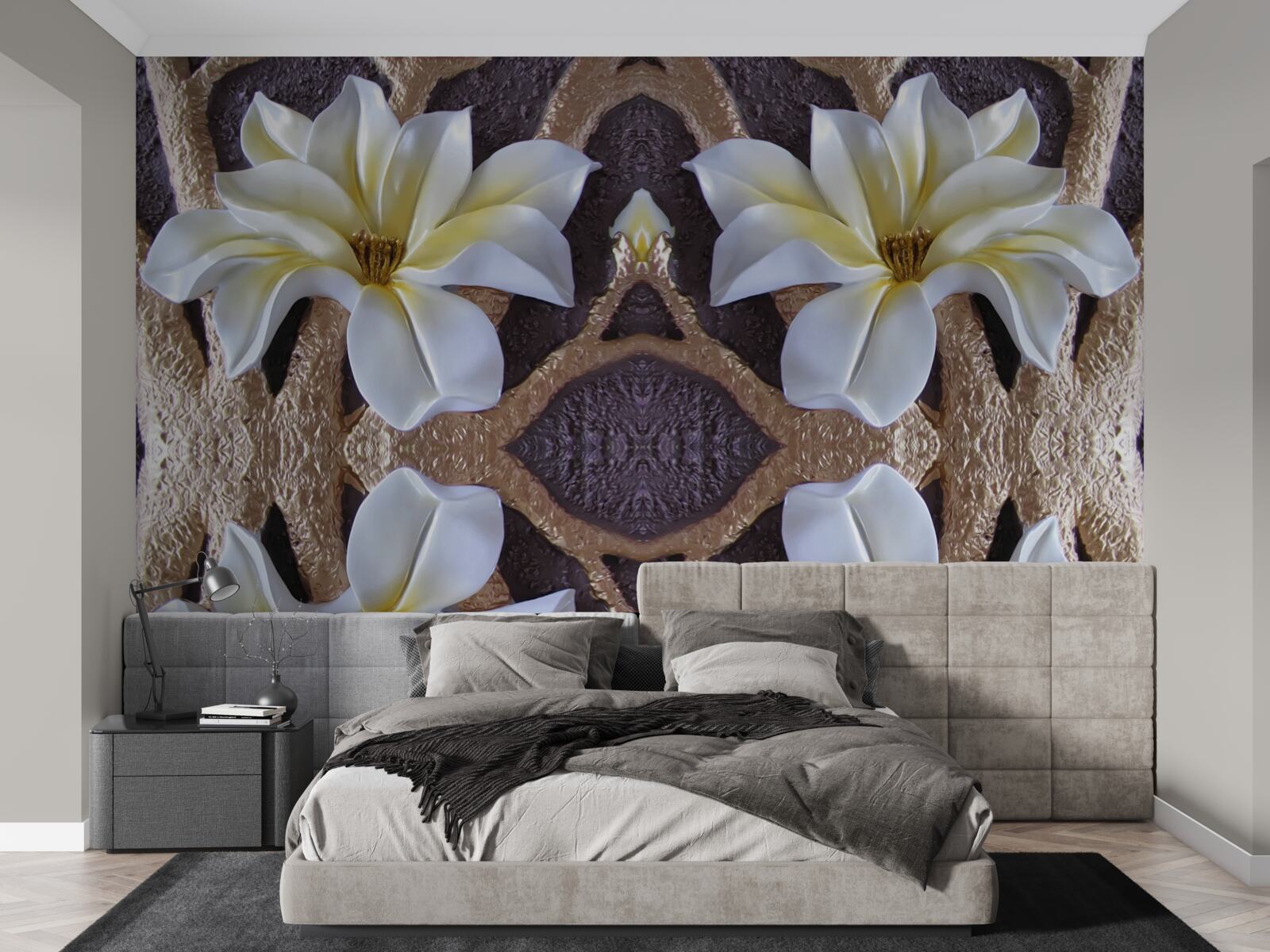 Fototapeta duże białe kwiaty