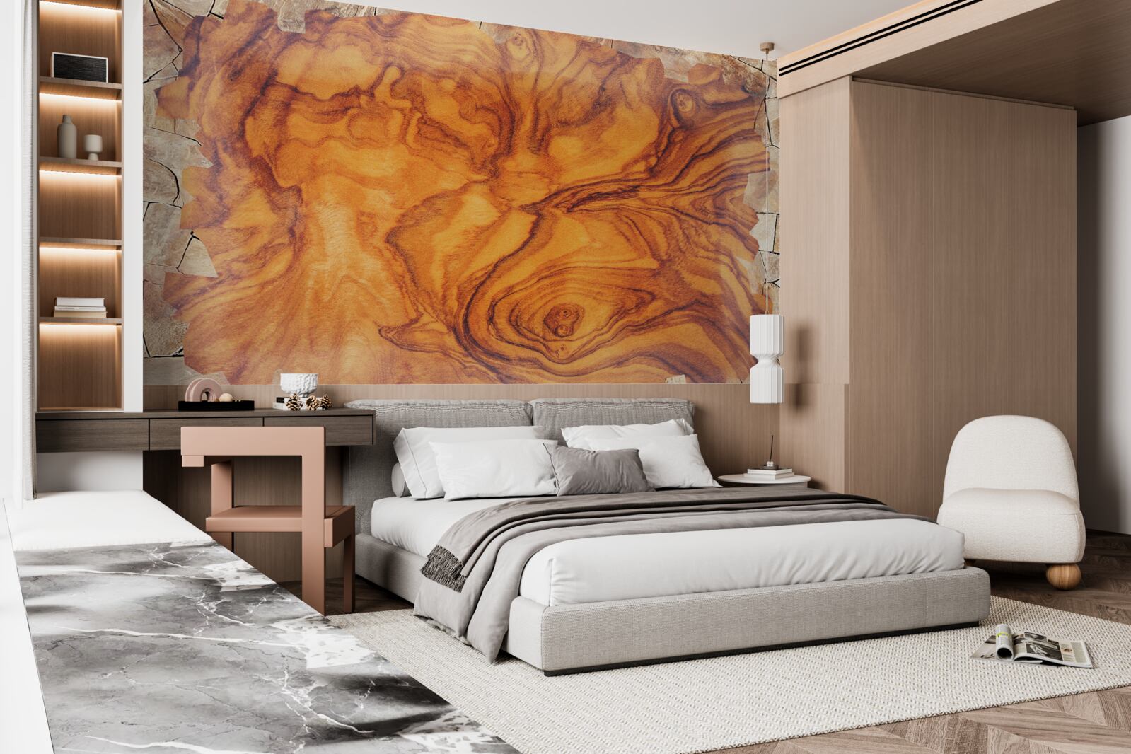 Fototapeta drewno czerwono-brązowe