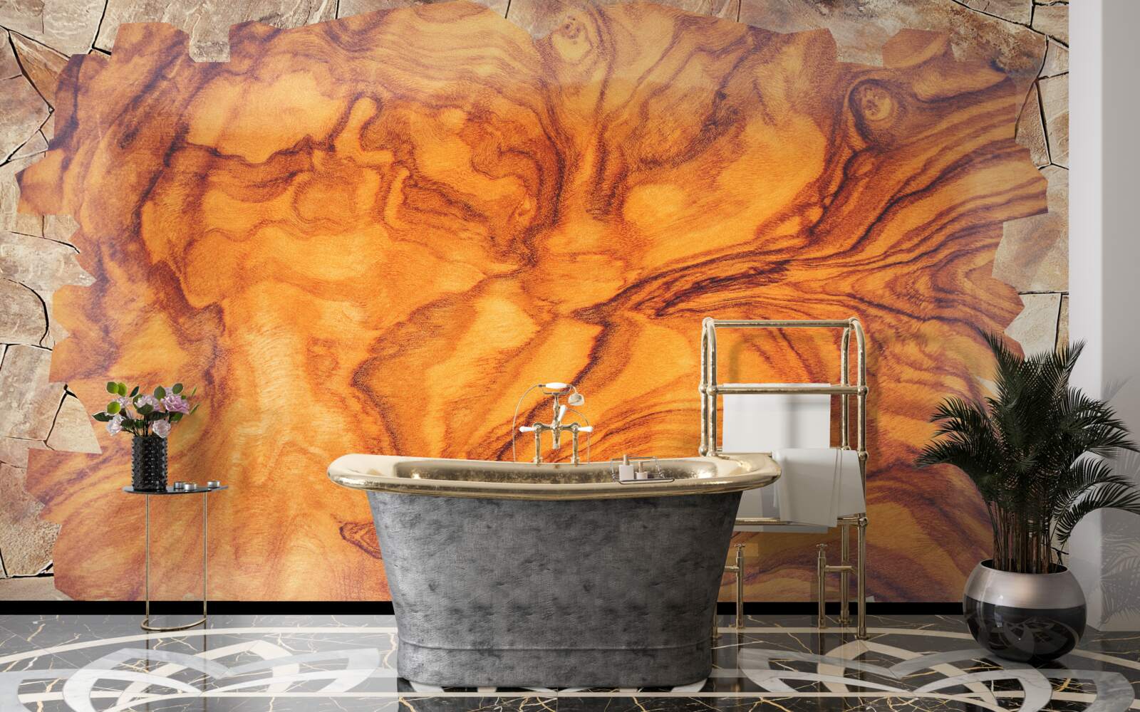 Fototapeta drewno czerwono-brązowe