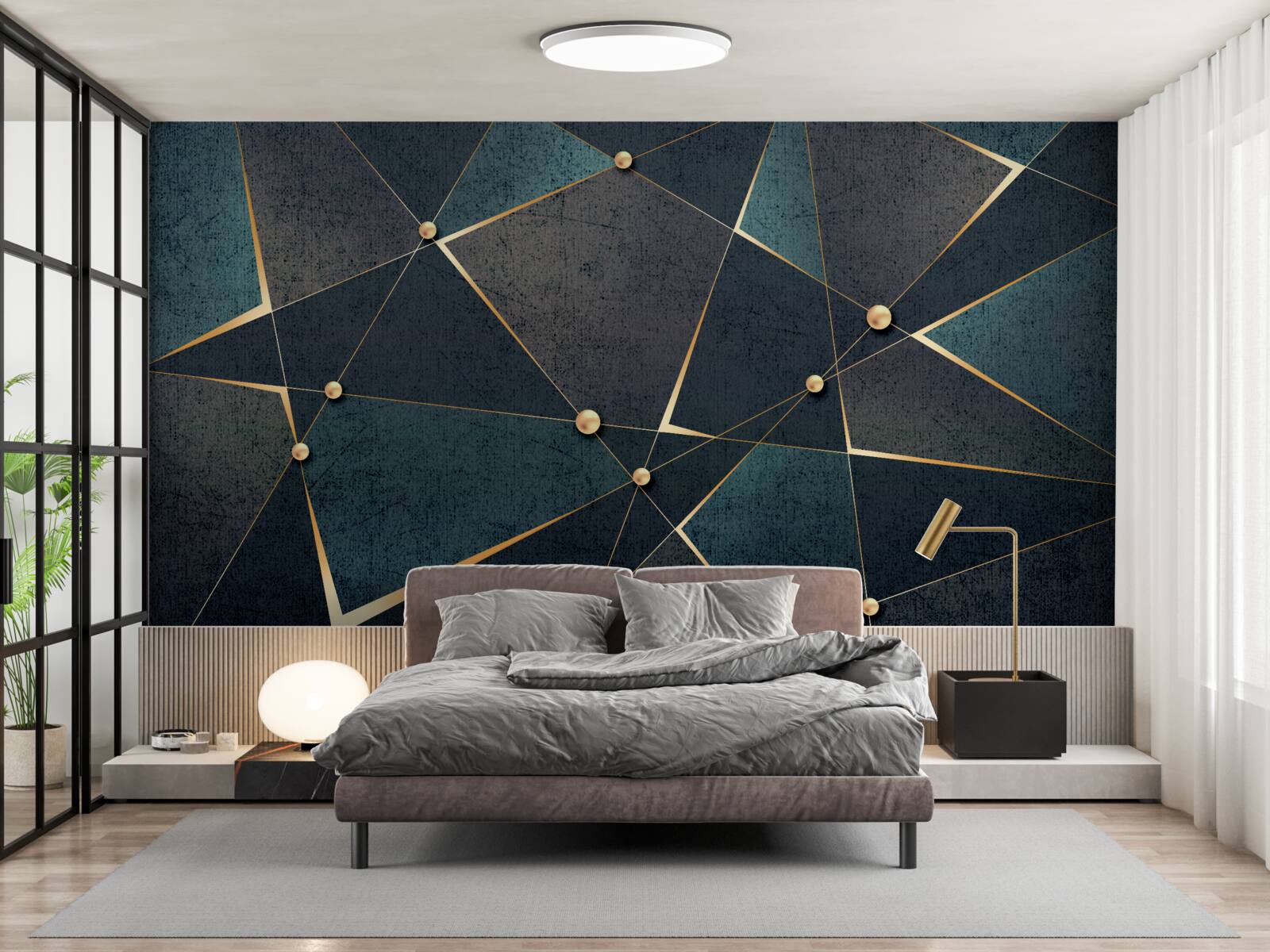 Fototapeta błyski światła w ciemnej nocy