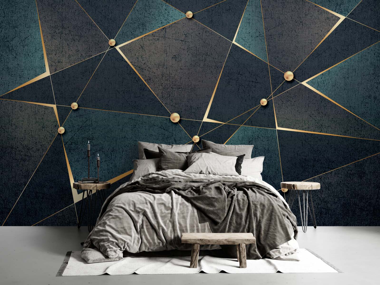 Fototapeta błyski światła w ciemnej nocy