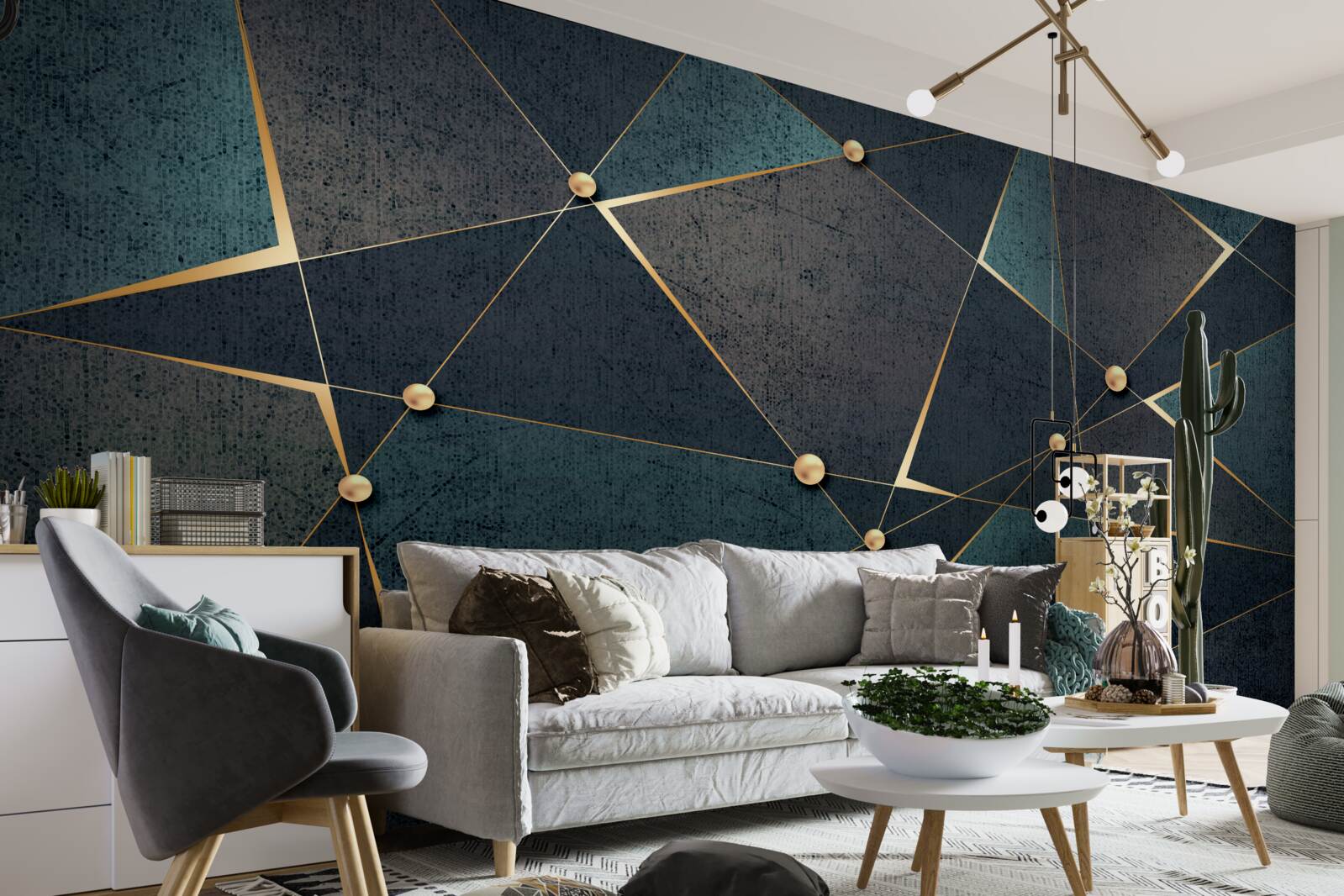 Fototapeta błyski światła w ciemnej nocy