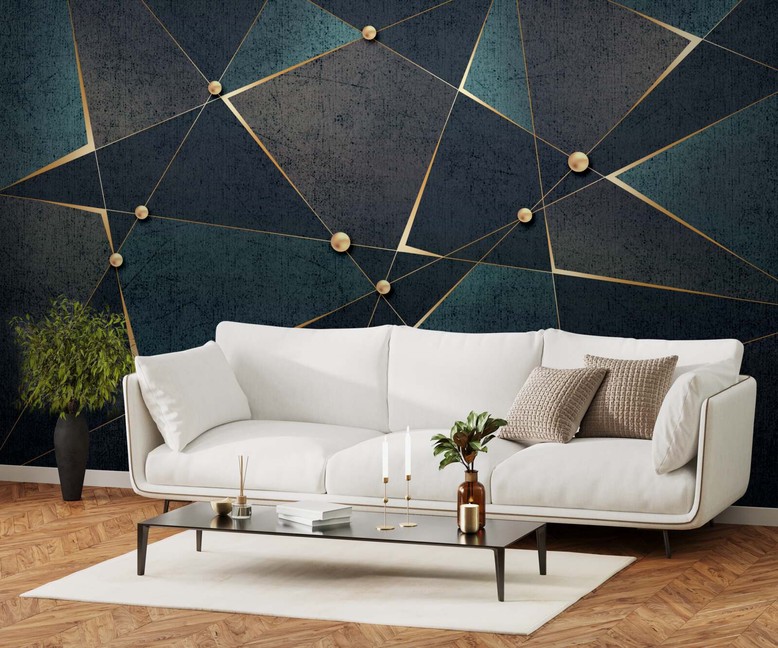 Fototapeta błyski światła w ciemnej nocy