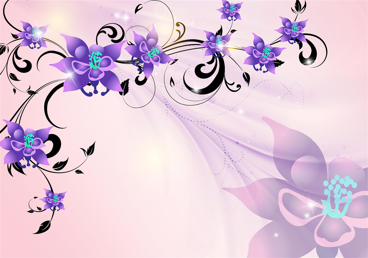 Fototapeta blask fioletowych kwiatów