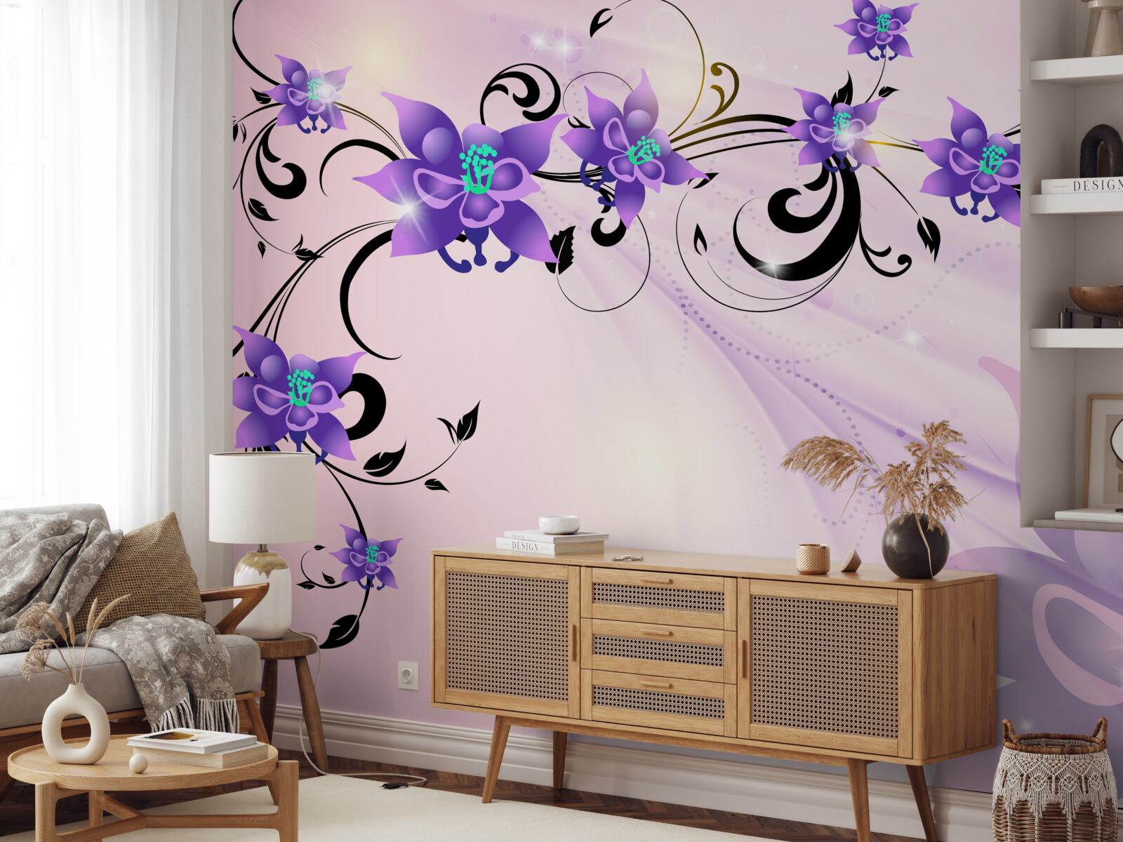 Fototapeta blask fioletowych kwiatów