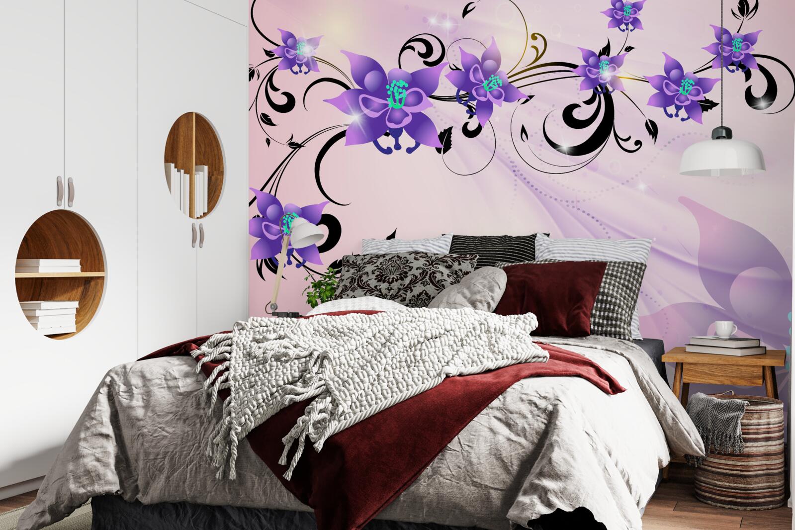 Fototapeta blask fioletowych kwiatów