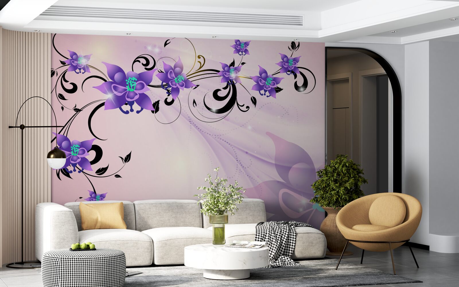 Fototapeta blask fioletowych kwiatów