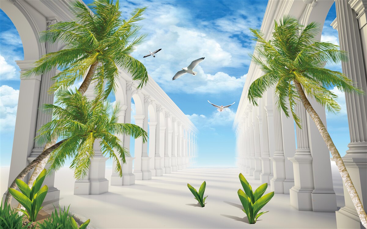 Fototapeta Śnieżnobiałe wspaniałe łuki