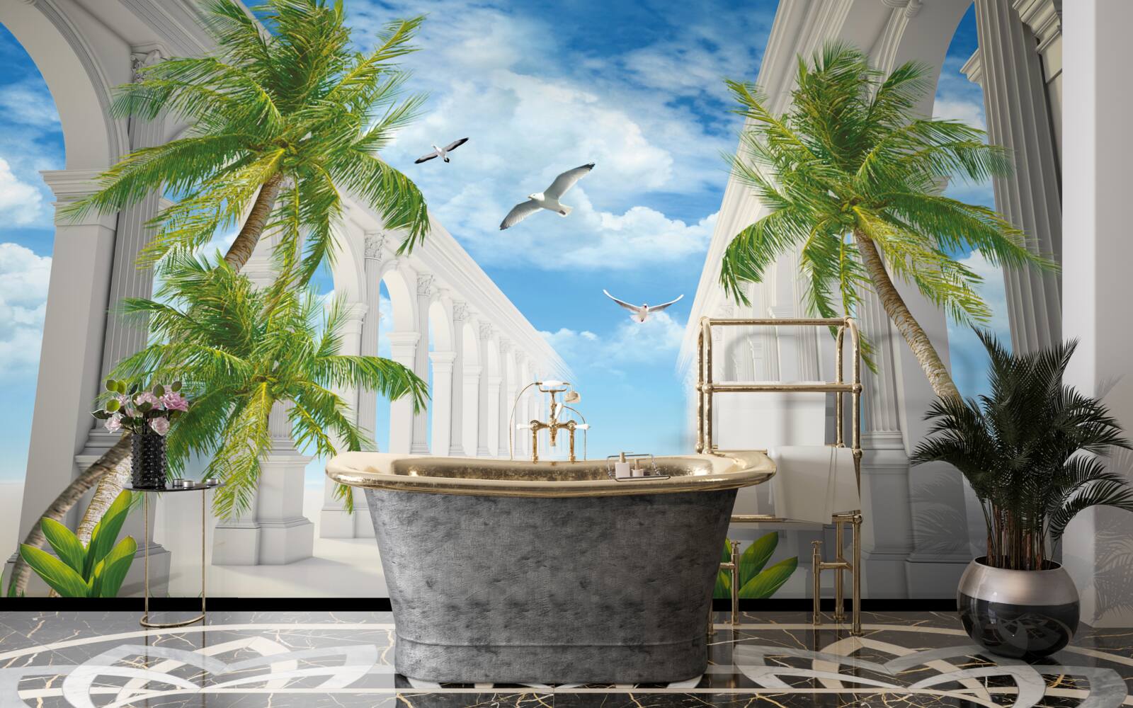 Fototapeta Śnieżnobiałe wspaniałe łuki