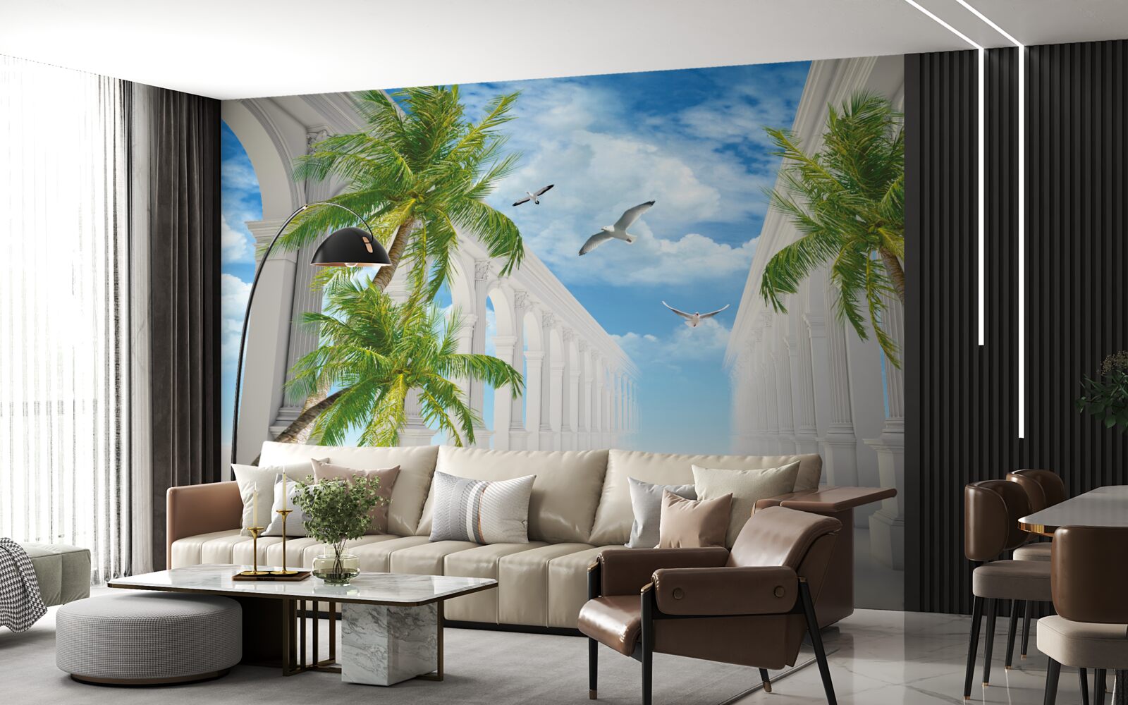 Fototapeta Śnieżnobiałe wspaniałe łuki