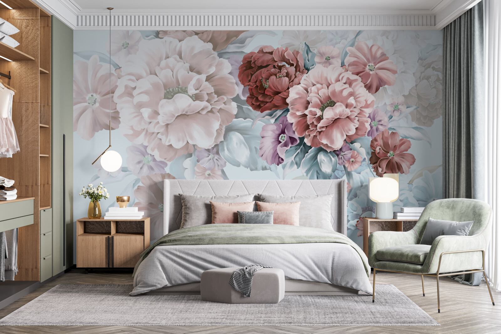 Fototapeta ogród piwonii