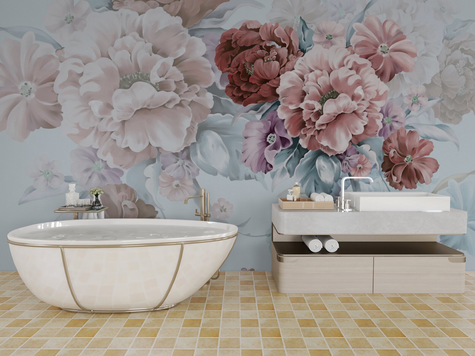 Fototapeta ogród piwonii