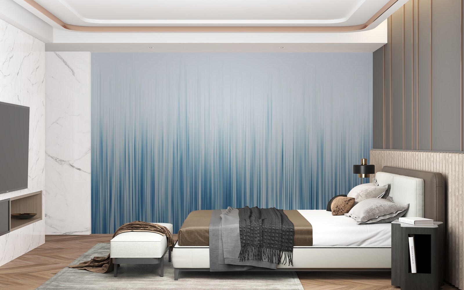 Fototapeta intensywna ulewa na całym obszarze pola