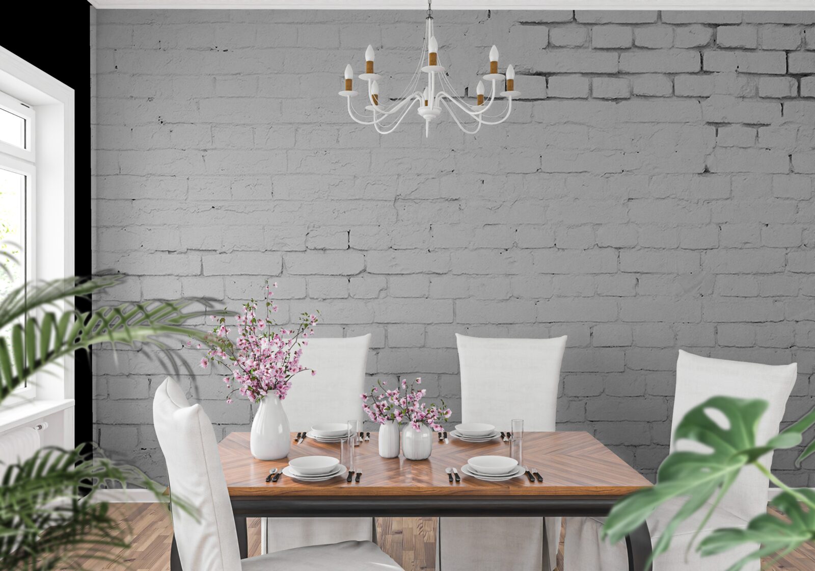 Fototapeta struktura okładziny z białej cegły kamiennej