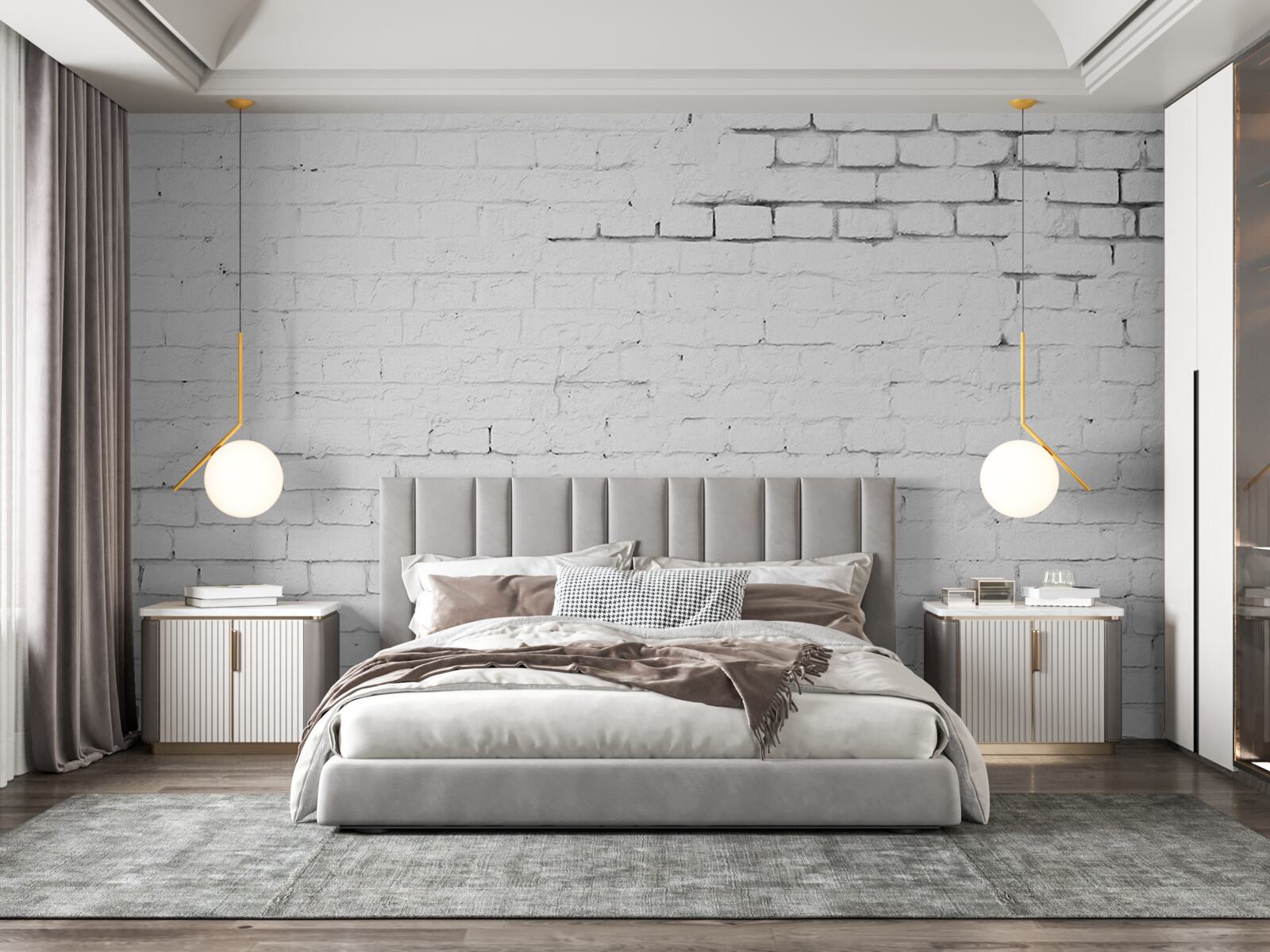 Fototapeta struktura okładziny z białej cegły kamiennej