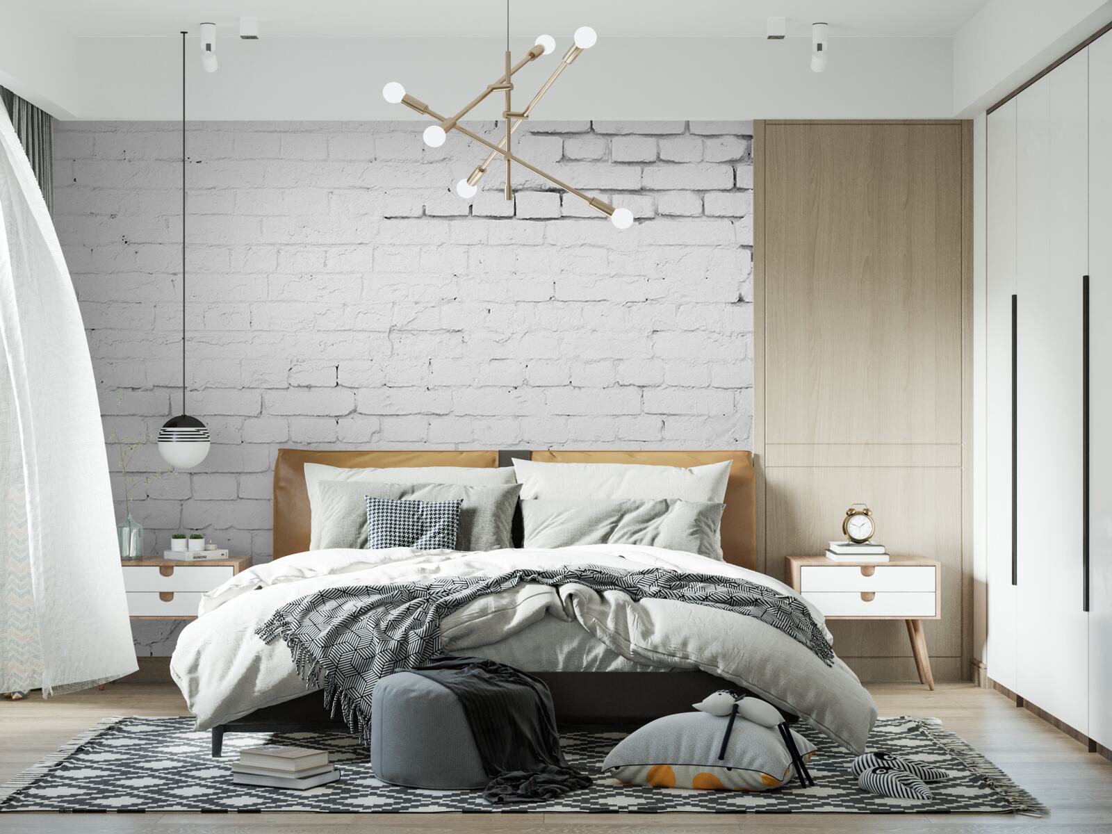 Fototapeta struktura okładziny z białej cegły kamiennej