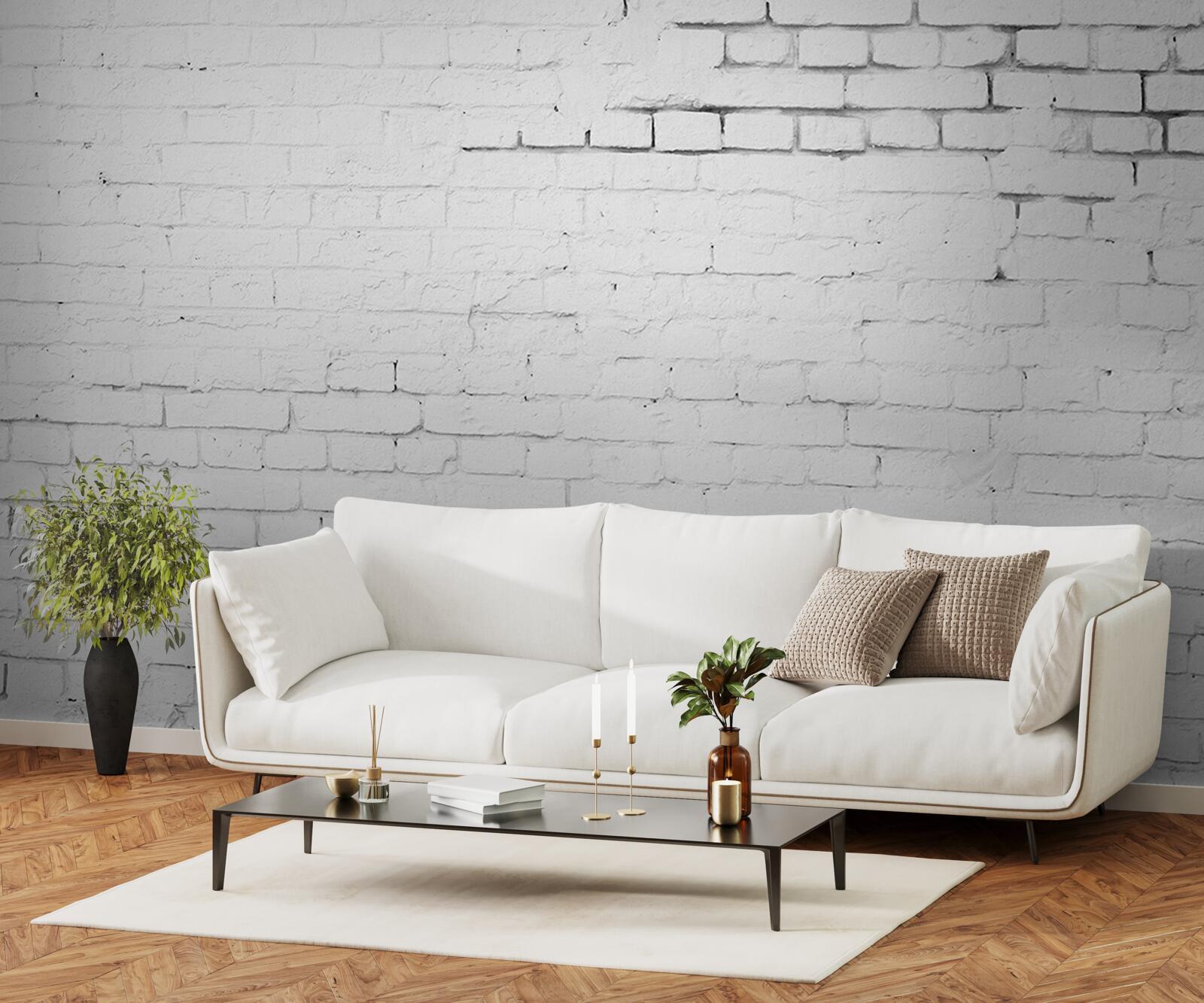 Fototapeta struktura okładziny z białej cegły kamiennej