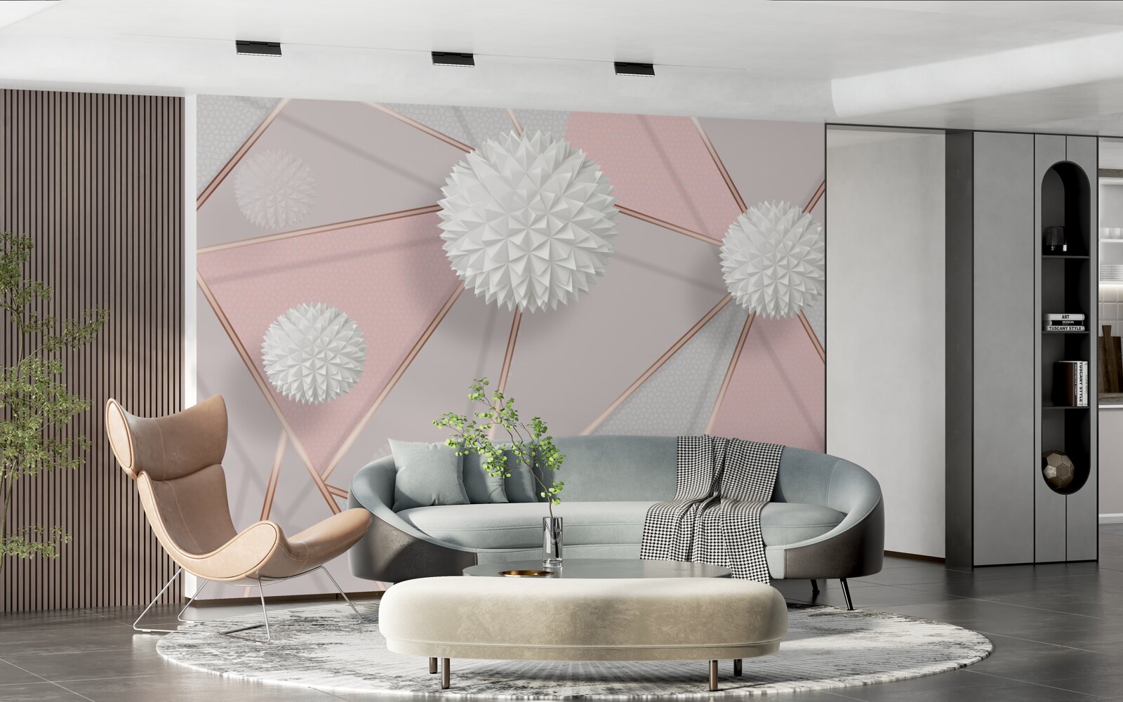 Fototapeta białe kule wznoszące się na pachnącym tle