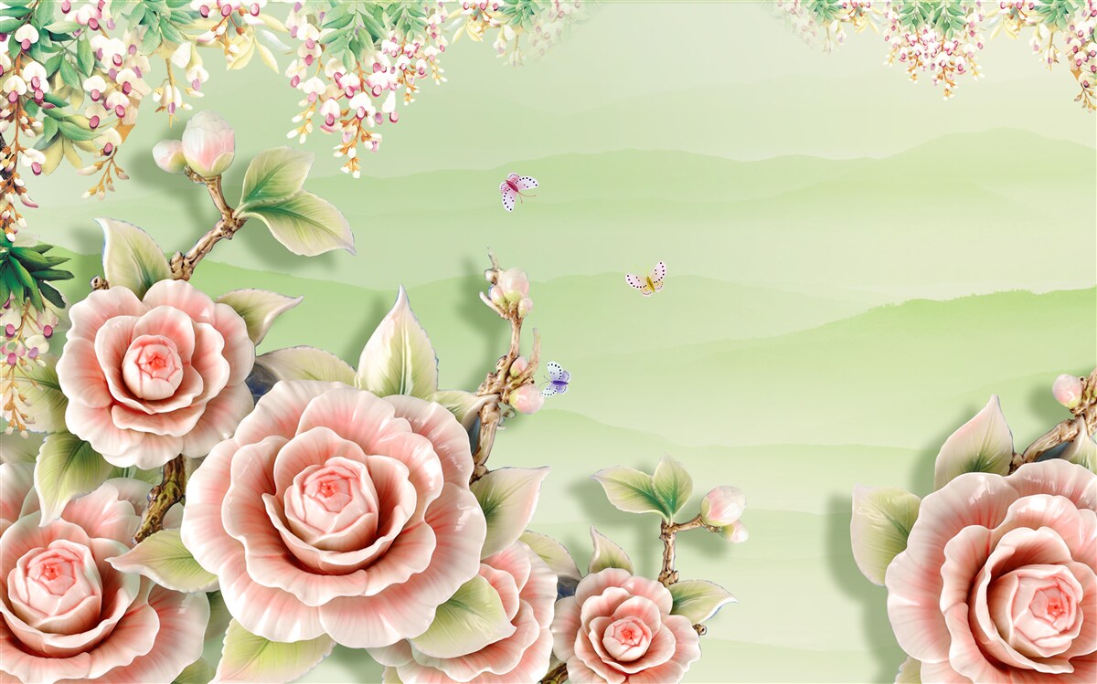 Fototapeta wspaniałe porcelanowe róże