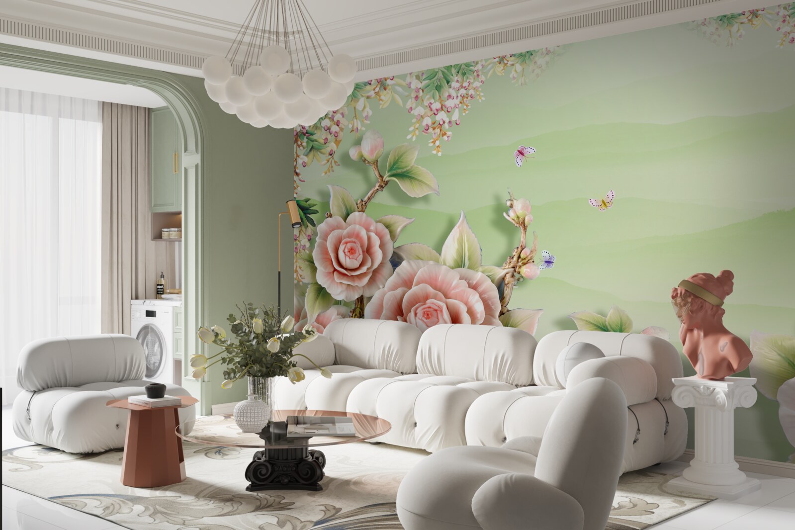 Fototapeta wspaniałe porcelanowe róże