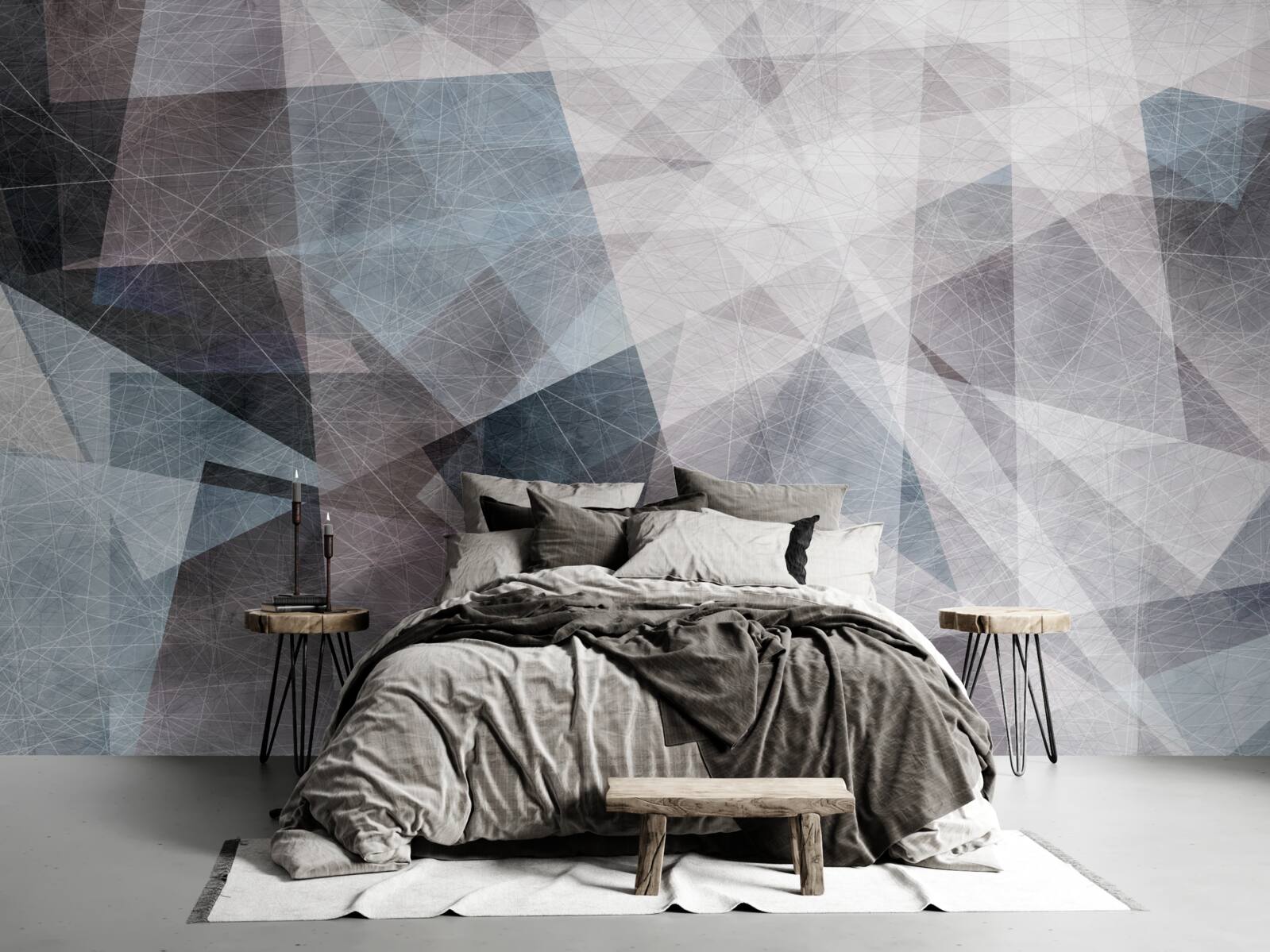 Fototapeta abstrakcja zawiera szare trójkąty