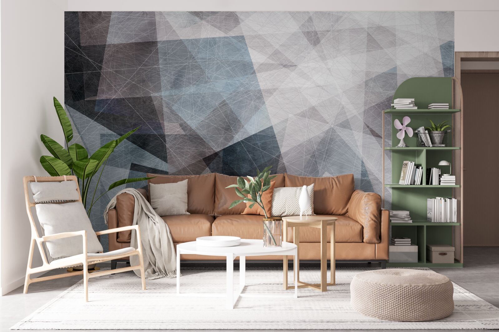 Fototapeta abstrakcja zawiera szare trójkąty