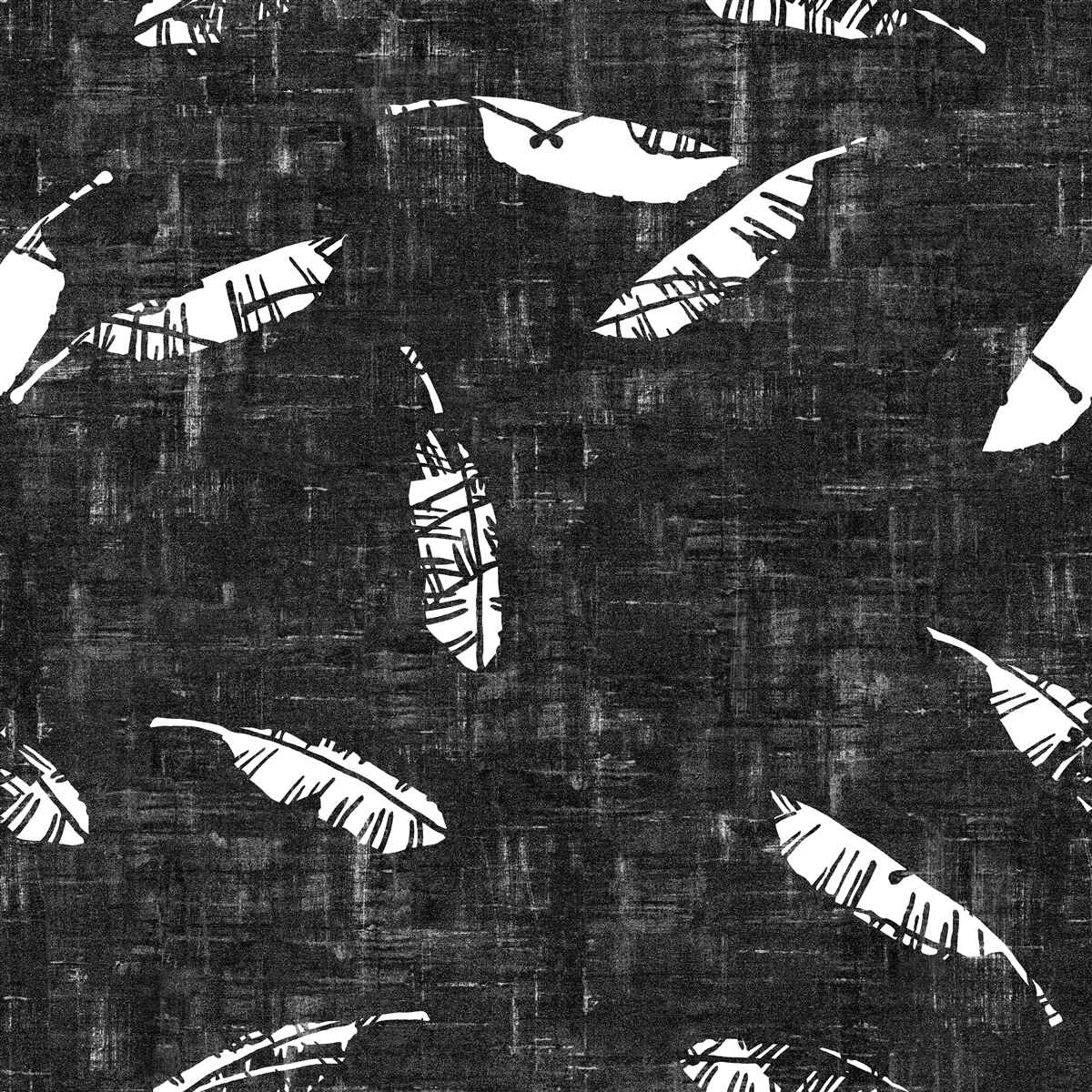 Fototapeta grafika z niebieskimi liśćmi palmowymi