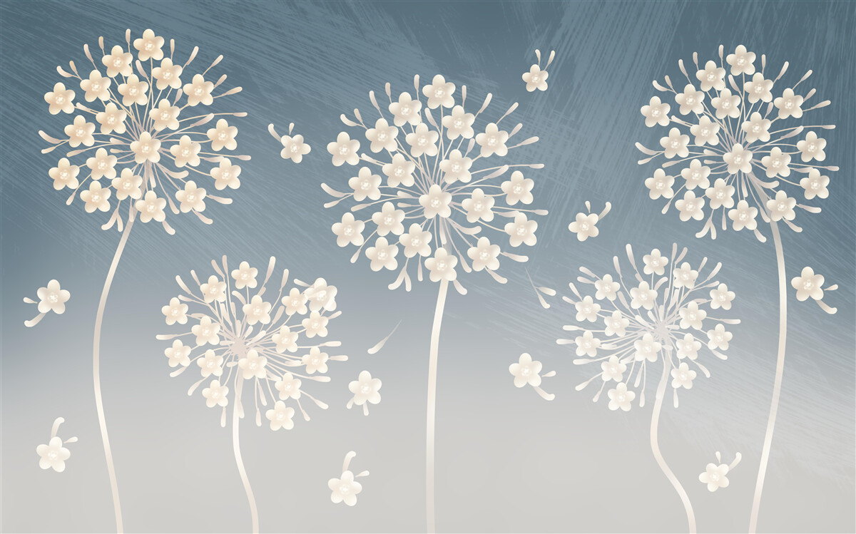 Fototapeta Śnieżnobiałe kwiaty na tle błękitnego nieba