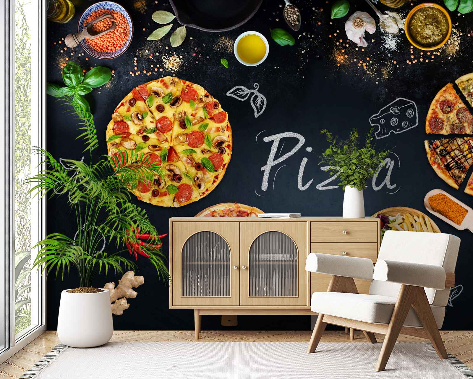 Fototapeta inne produkty spożywcze, takie jak pizza