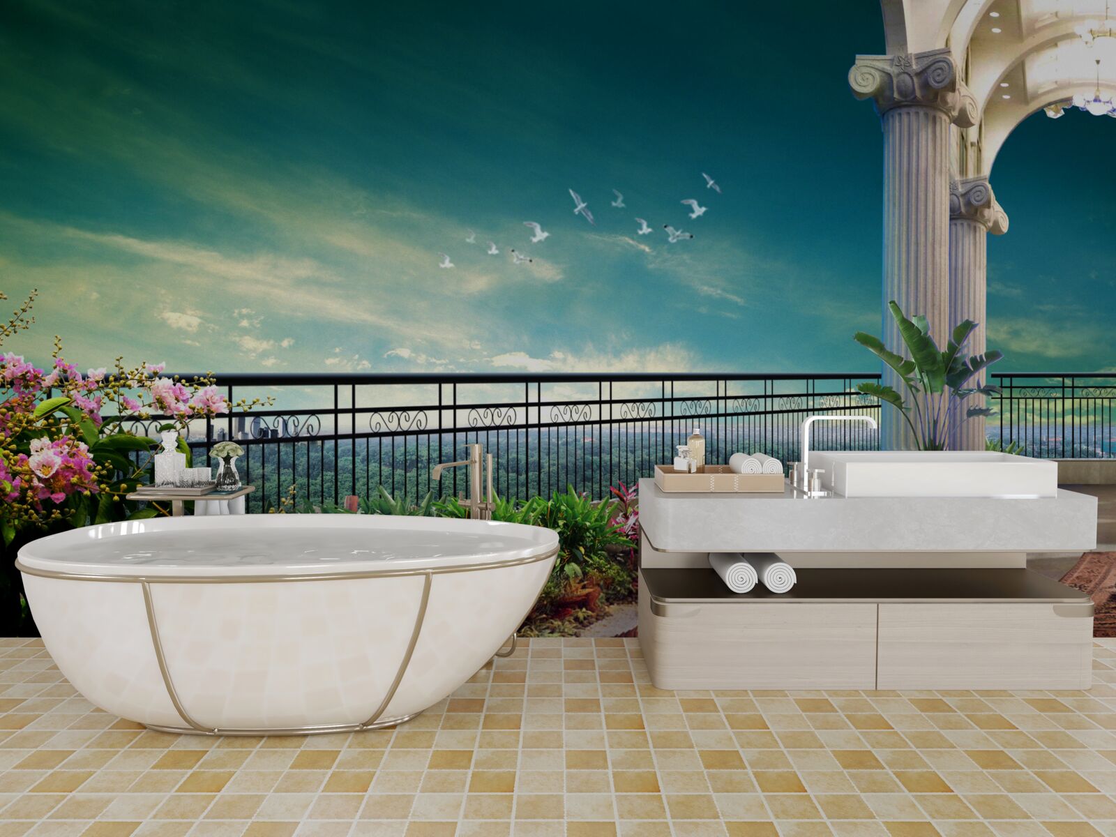 Fototapeta altana na letnim placu zabaw