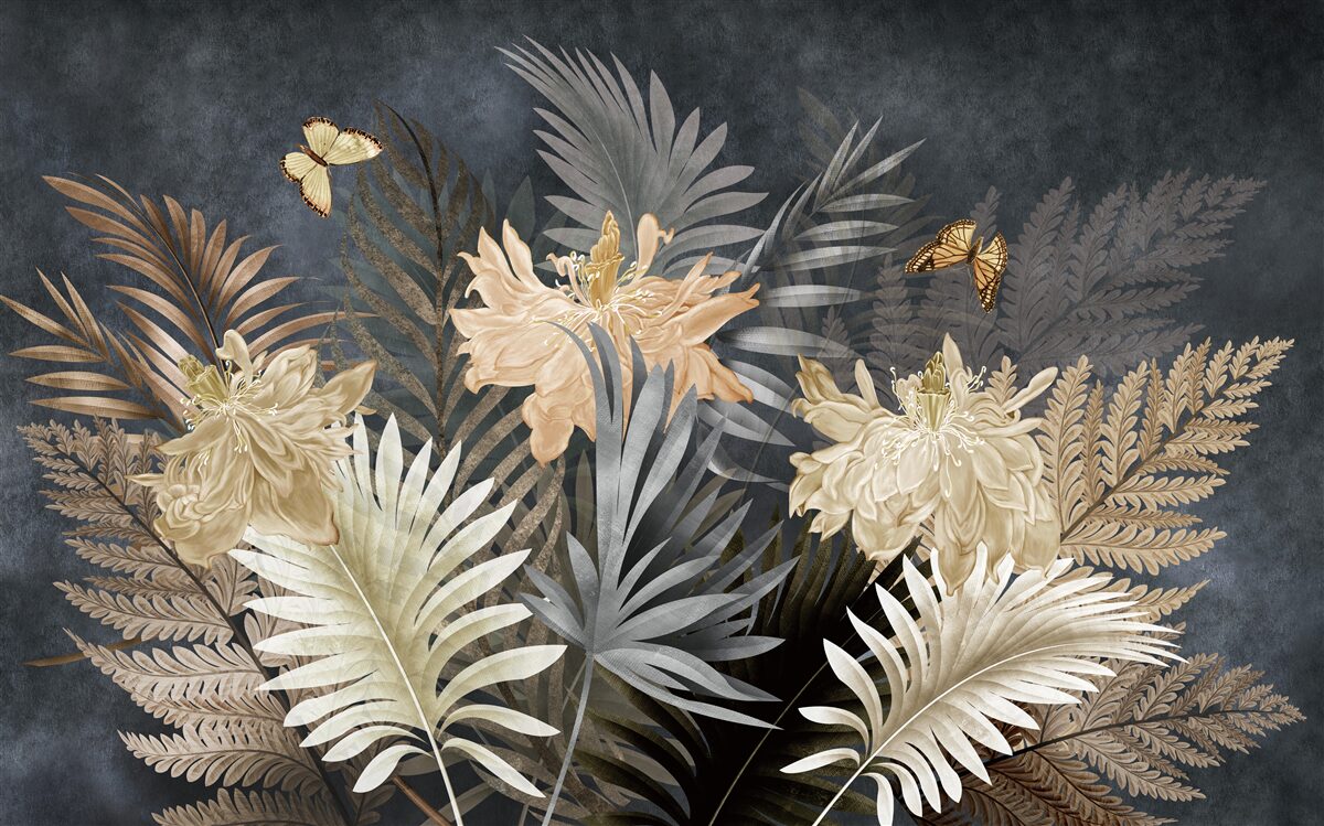 Fototapeta skład bladych jesiennych liści