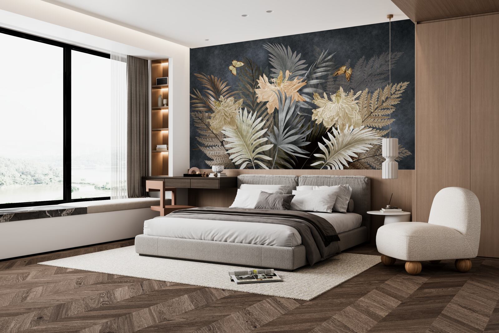 Fototapeta skład bladych jesiennych liści