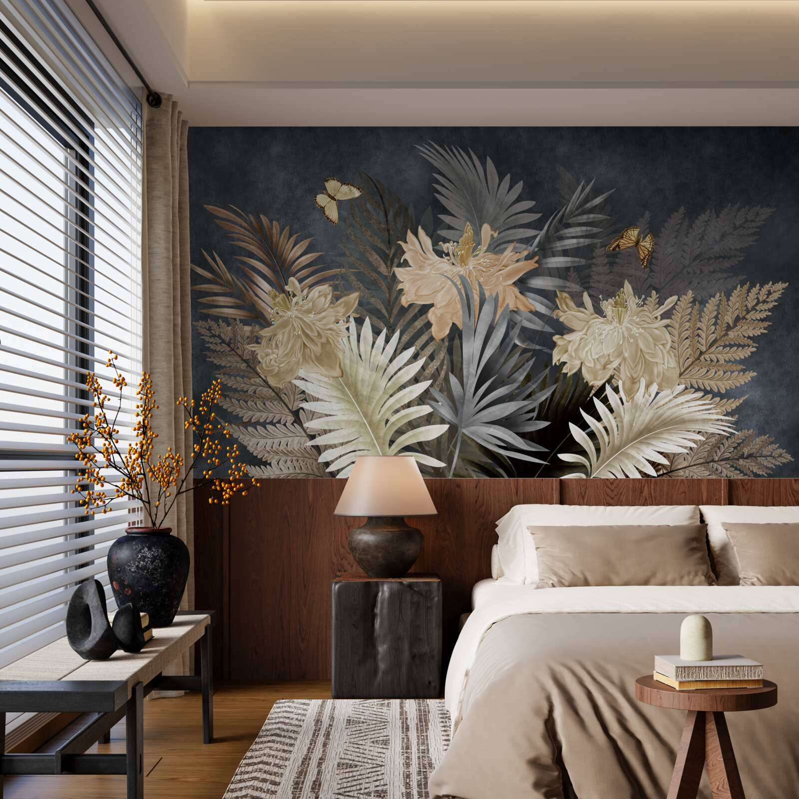 Fototapeta skład bladych jesiennych liści