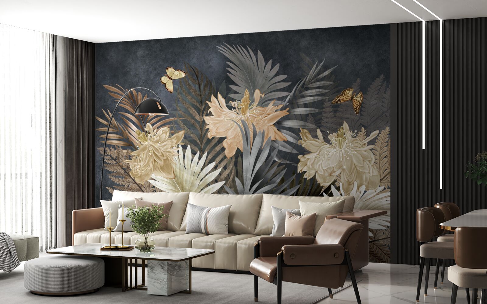 Fototapeta skład bladych jesiennych liści