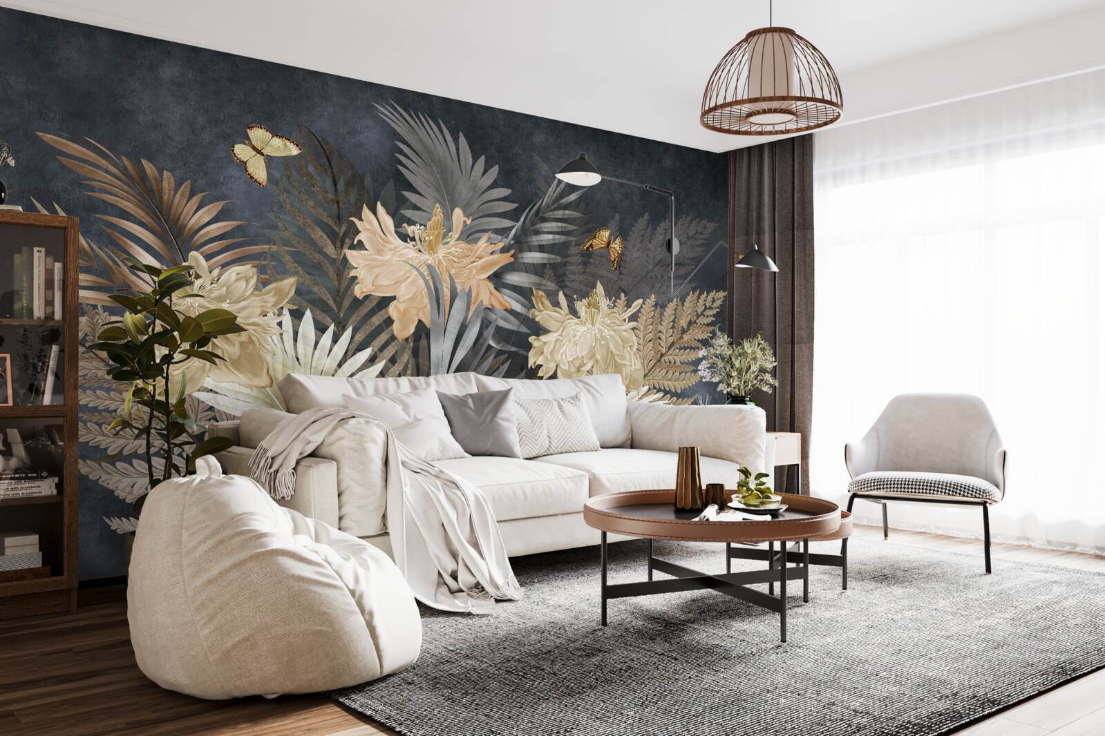 Fototapeta skład bladych jesiennych liści