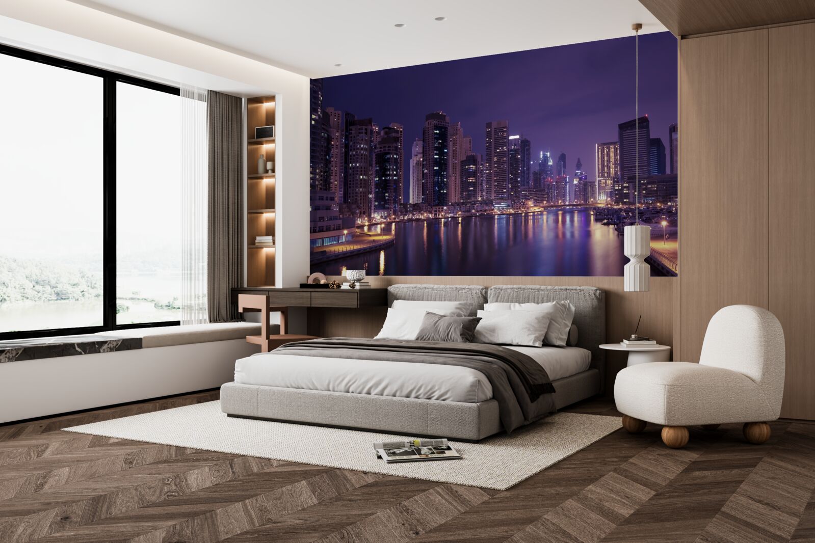 Fototapeta wieżowce chicago nocą